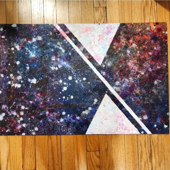 HANDCRAFTED Abstract Painting HANDMADE Wall Art Decor HANDPAINTED Artwork - Picture 3 of 17